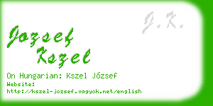 jozsef kszel business card