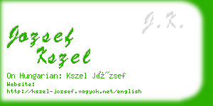 jozsef kszel business card